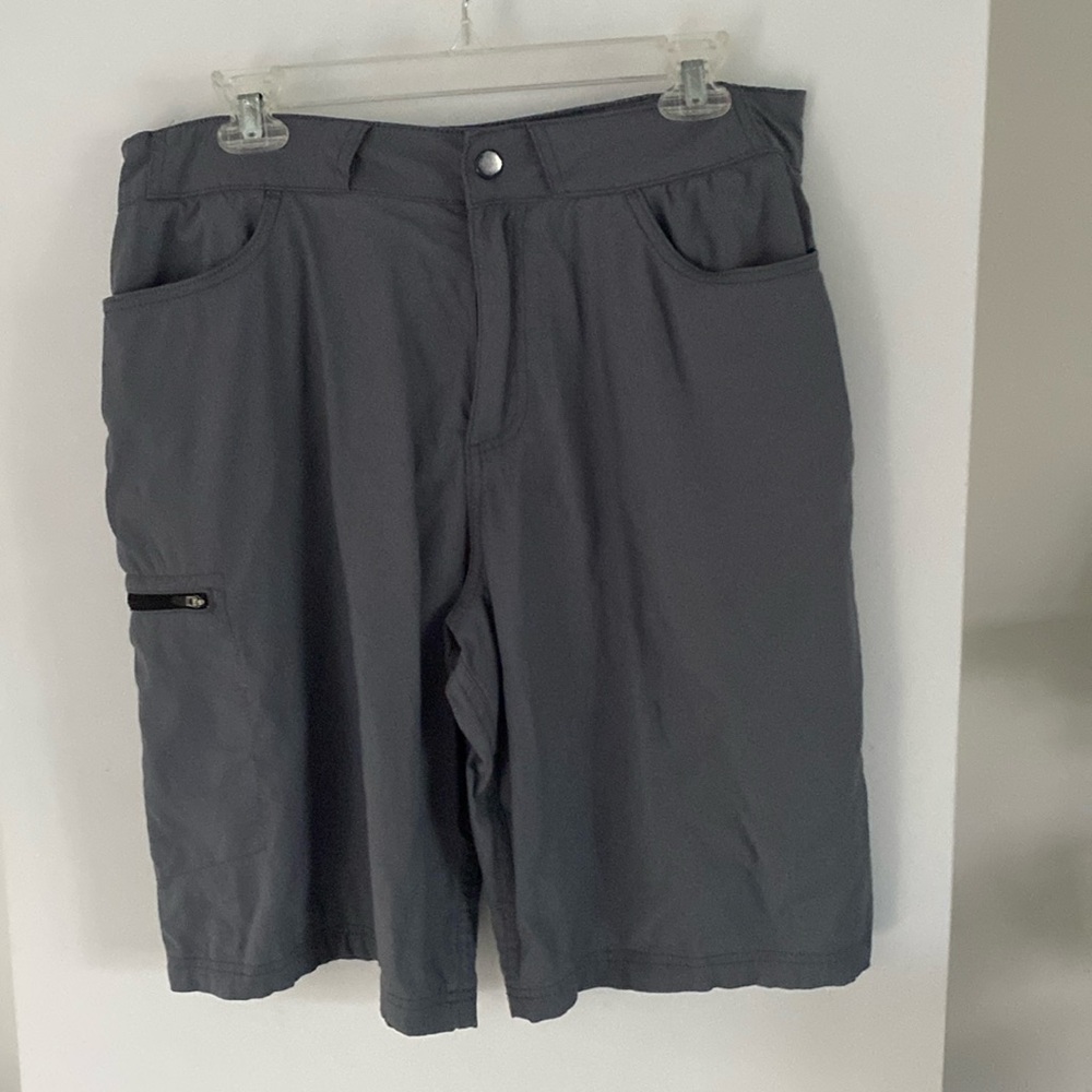 LAKE & TRAIL grey gray cargo sport outdoor hiking fishing shorts 32